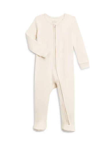 Colored Organics Peyton Zipper Sleeper, Natural